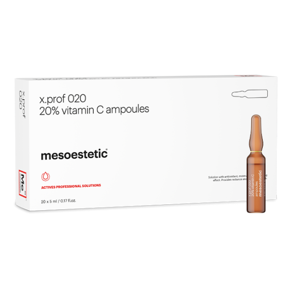 Vit C al 20%.  20 ampollas x 5 ml.  x-prof 020. mesoestetic